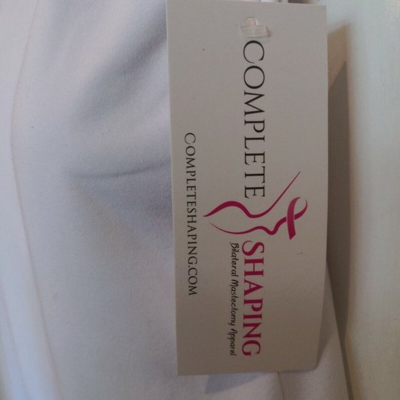 Mastectomy Camisole with Integrated Prosthetics, Medium w C Cup, NWT, White, Cut - Picture 3 of 8